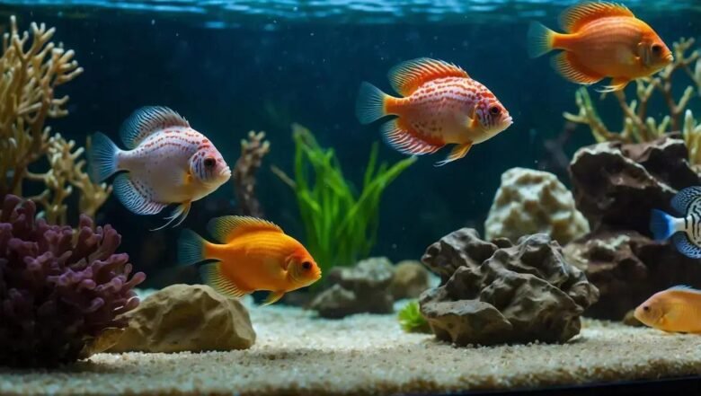 Alimentação ideal para peixes disco em aquários plantados com substrato fértil
