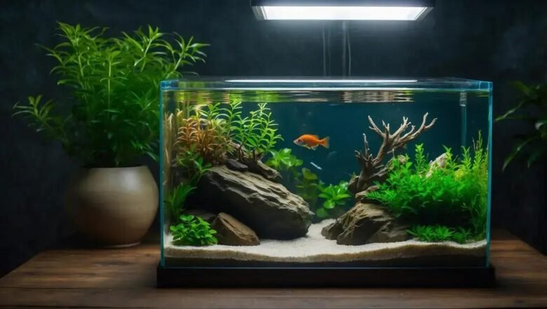 Montagem de aquários low-tech para iniciantes com peixes resistentes de água doce