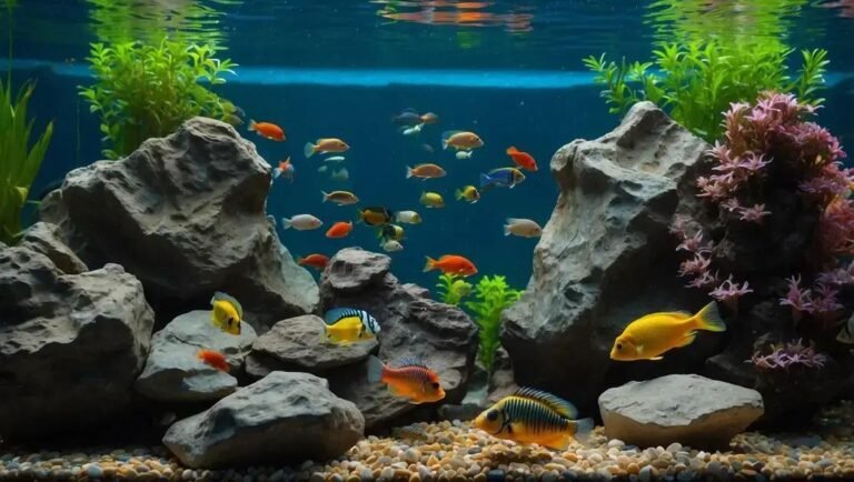 Decoração com pedras inertes para aquários de ciclídeos africanos do Lago Malawi