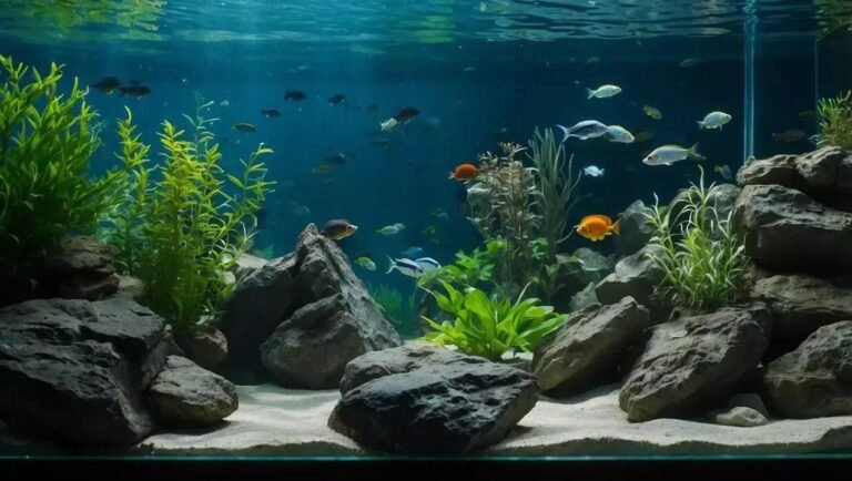 Planejamento do layout de hardscape para aquários com peixes tímidos e territoriais
