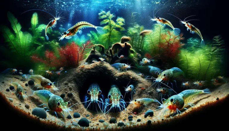 Aquários exclusivos para gobies simbióticos com camarões pistol em substrato profundo