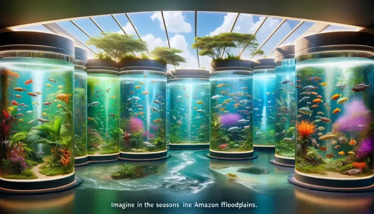 Aquários sazonais para simulação de período de cheia amazônica com variação controlada de nível