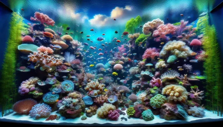 Montagem de aquários lagoon reef para corais soft e peixes pacíficos de águas rasas