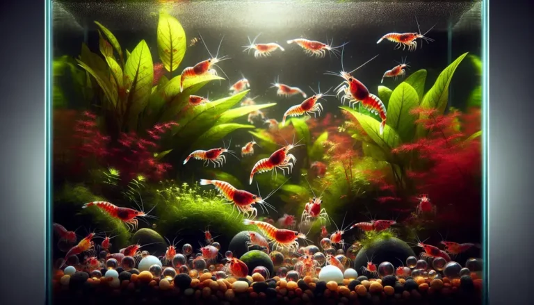 Aquários para camarões neocaridina com parâmetros estáveis e reprodução contínua em água doce