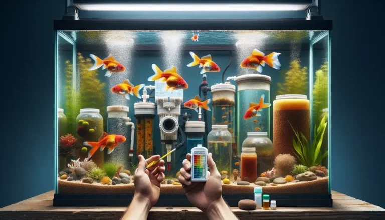 Aquários para kinguios com filtragem robusta e controle de amônia em alta carga orgânica