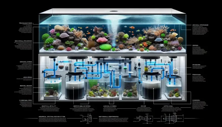 Planejamento de sump para aquários marinhos grandes com divisão eficiente de mídias filtrantes